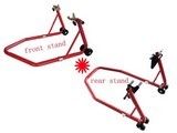 Sport Motorcycle Front Rear Combo Wheel Lift Stands Fork Swingarm